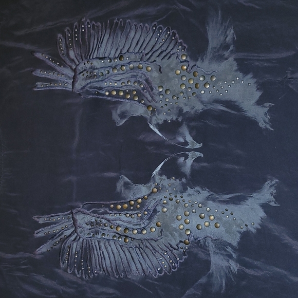 Ash grey Mulberry silk top with embellishments - Picture 2 of 4